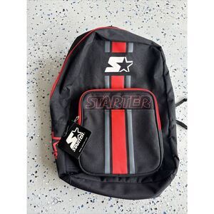 Vintage 90's STARTER Backpack Red &‎ Black School Gym Sports Bag